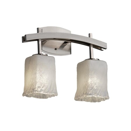 Justice Design Group GLA-8592-16-WTFR-CROM Veneto Luce Collection Archway 2-Light Bath bar